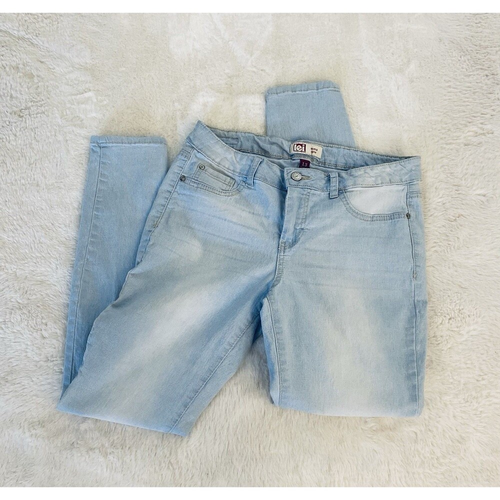Vintage LEI Juniors Light Wash Skinny Jeans Size 13 Regular